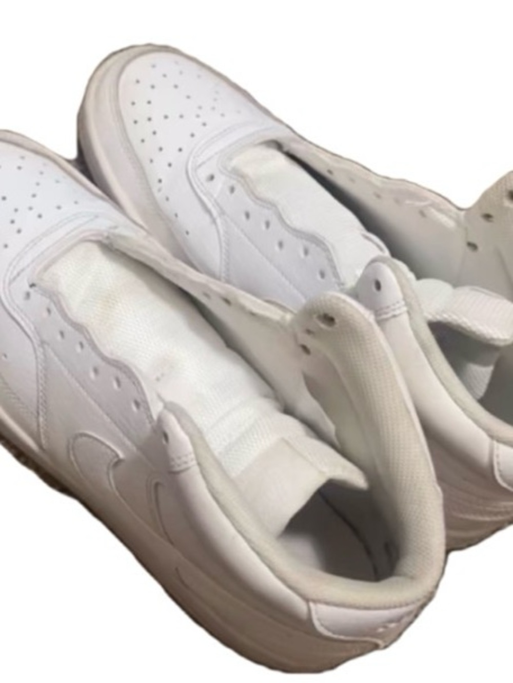 Nike White Women's High-Top Sneakers with Perforated Toe